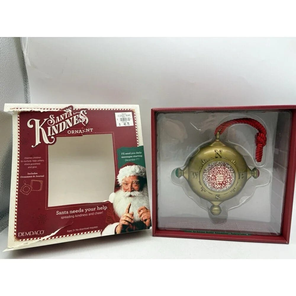 DEMDACO Santa’s Kindness Ornament QR Interactive Christmas Ornament Untested